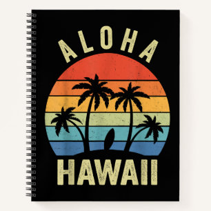 Carnet Aloha Hawaii Chemise Hawaïenne Île Palmiers Plage 