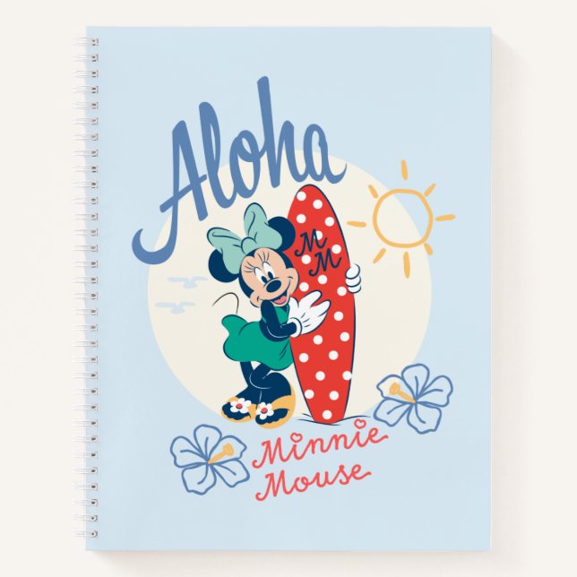 Carnet Aloha Minnie Mouse Surf Style (Devant)