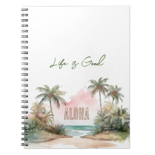 Carnet Aloha Plage tropicale Palmiers