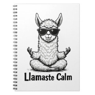 Carnet Alpaca Séjour Calme Llamaste Lama Yoga Amusant