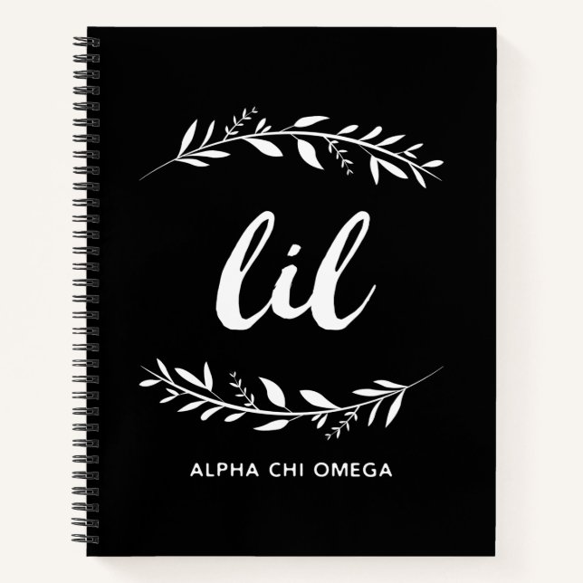 Carnet Alpha Chi Omega | Lil Wreath (Devant)