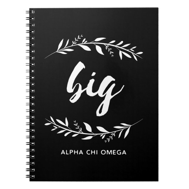 Carnet Alpha guirlande d'Omega | de Chi grande (Devant)