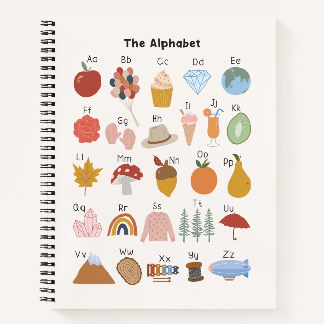 Carnet Alphabet A à Z pour enfants Esquisse et pratique (Devant)