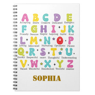 Carnet Alphabet Coloré Texte Positif Retour à l'École
