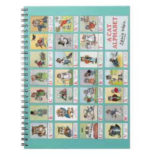 Carnet Alphabet de chat, Louis Wain