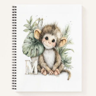 Carnet Alphabet mignon en aquarelle des bébés animaux Sin