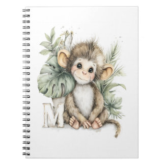 Carnet Alphabet mignon en aquarelle des bébés animaux Sin