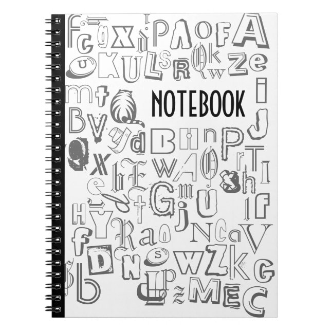 Carnet alphabet (noir) (Devant)