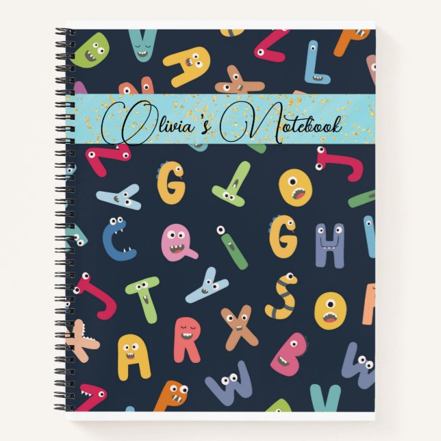 Carnet Alphabets Monster mignons (Devant)