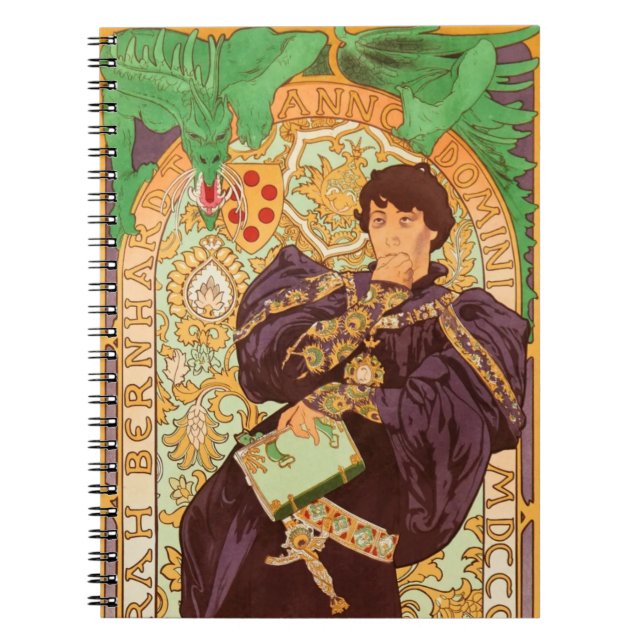 Carnet Alphonse Mucha Prince et Dragon (Devant)