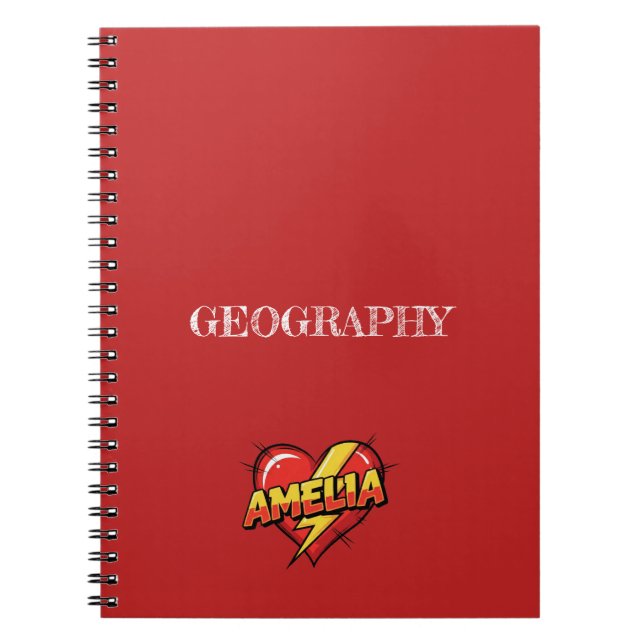 Carnet Amelia Heart Red (Devant)