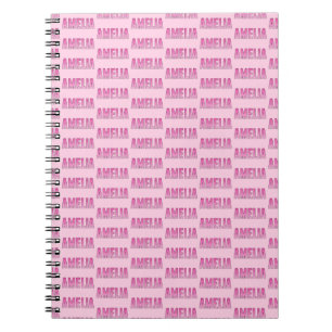 Carnet Amelia nom rose T-shirt