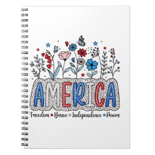 Carnet America Freedom Brave indépendance Power 4 juillet