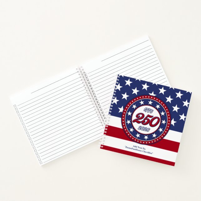 Carnet America’s 250th Birthday With USA Flag (Intérieur)