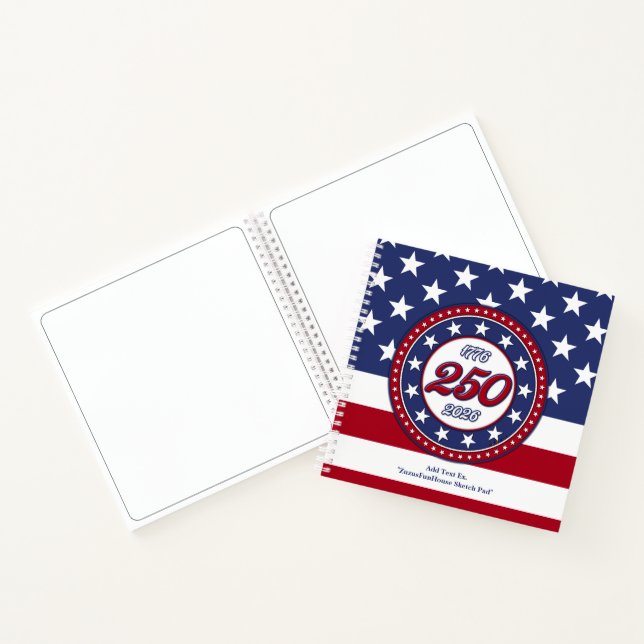 Carnet America’s 250th Birthday With USA Flag (Intérieur)