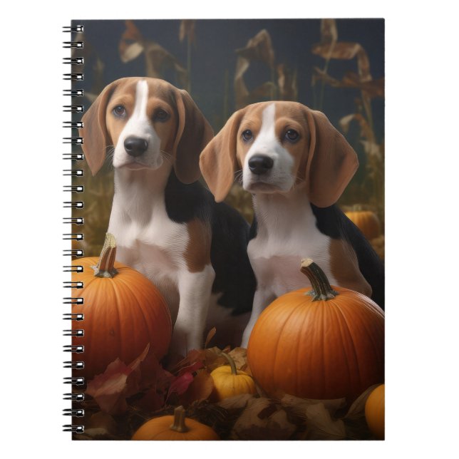Carnet American Anglais Foxhound Puppy Automne Delight (Devant)