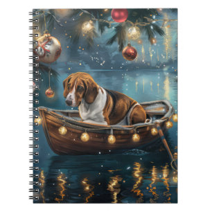 Carnet American English Foxhound Christmas Festive Voyage