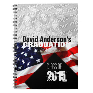 Carnet American Flag Graduation Class of 2018 Guest Book
