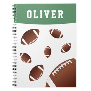 Carnet American Football Balls Sports Player Nom