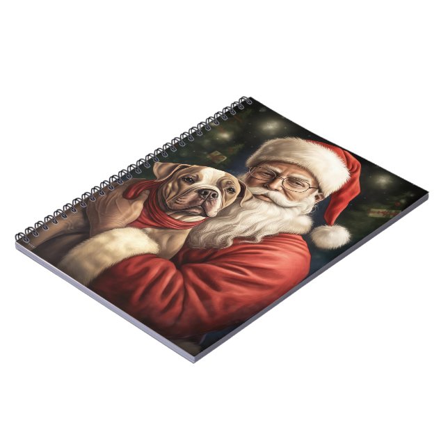 Carnet American Staffordshire avec Noël au Père Noël (Côté gauche)