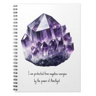 Carnet Améthyste protection violet cristal Métaphysique