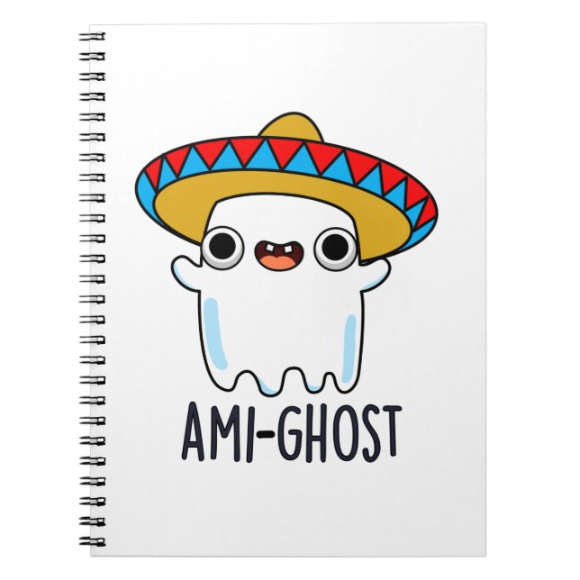 Carnet Ami-gost Funny Mexicain Amigo Ghost Pun (Devant)