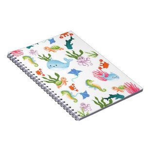 Carnet Amis mignons sous-marins – Motif d'animaux océaniq