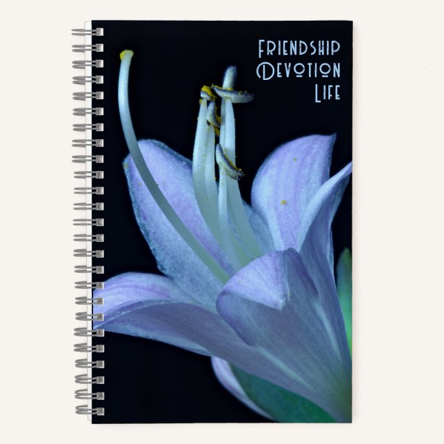 Carnet Amitié personnalisée Purple Flower Gros plan (Recto)