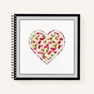 Carnet Amour, baies, cerise