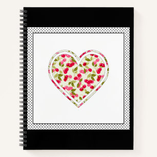 Carnet Amour, baies, cerise