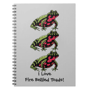 Carnet Amour de crapaud gonflé par feu (personnalisable)
