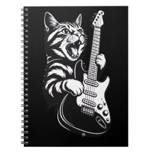 Carnet Amour de musique cool   Chat rock jouant de la gui