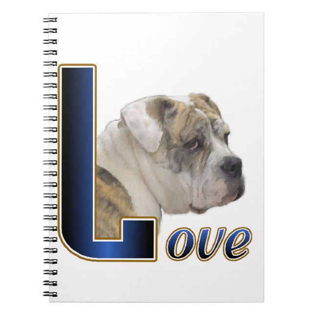 Carnet Amour du Bulldog anglais (Devant)
