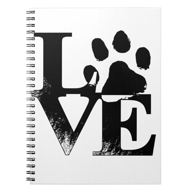 Carnet Amour Empreinte de patte (Devant)