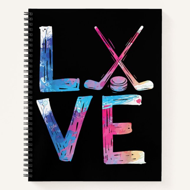 Carnet Amour Hockey sur glace filles Dons de hockey femme (Devant)