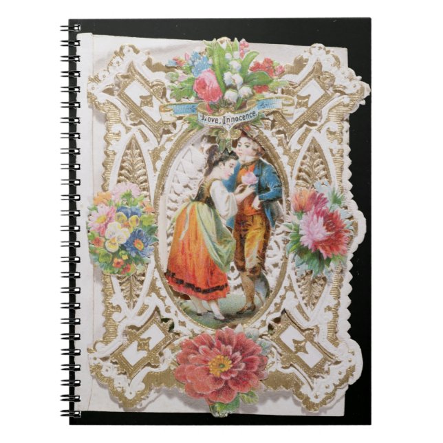 Carnet Amour, innocence, carte de Valentine, c.1870 (Li (Devant)