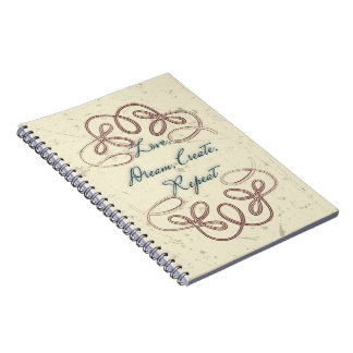 Carnet Amour, Rêve, Créez, Répétez, Dessin folklorique