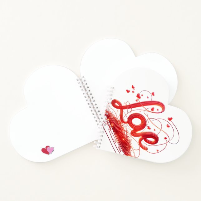 Carnet Amour Tissé Avec Des Fils Rouges (Intérieur)