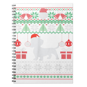 Carnet Amoureux de chien drôle Dachshund Santa Hat Ugly C