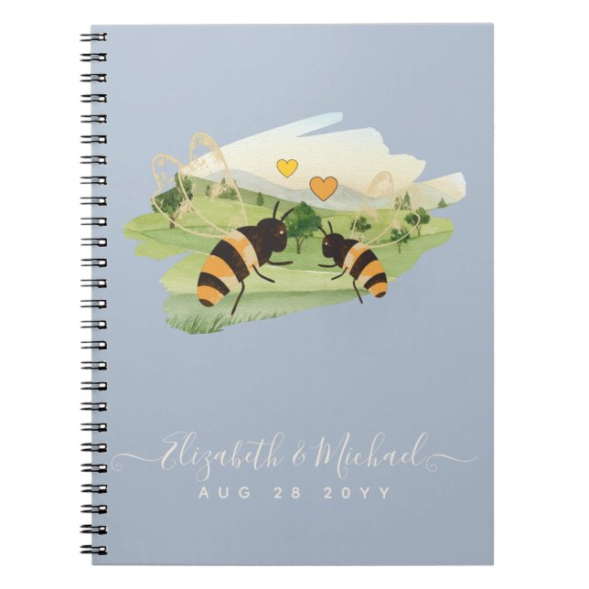 Carnet Amoureux de la nature Mariage des abeilles (Devant)
