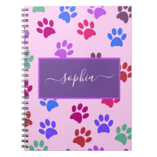 Carnet Amoureux de les chats de chien mignon rose pourpre
