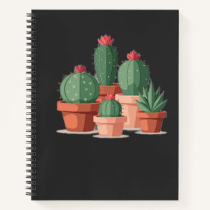 Carnet Amoureux des cactus en pot Boho