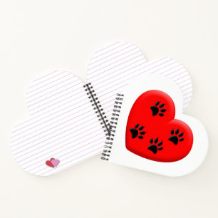 Carnet Amoureux des chats Red Heart Et Paws