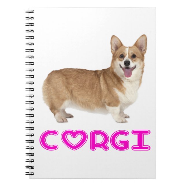 Carnet Amoureux des chiens chiot mignon Pembroke Welsh Co (Devant)