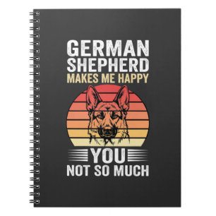 Carnet Amoureux du Berger Allemand Drôle Rétro