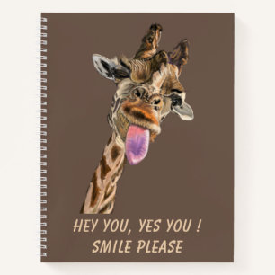 Carnet amusant avec Giraffe Joueuse - Texte person