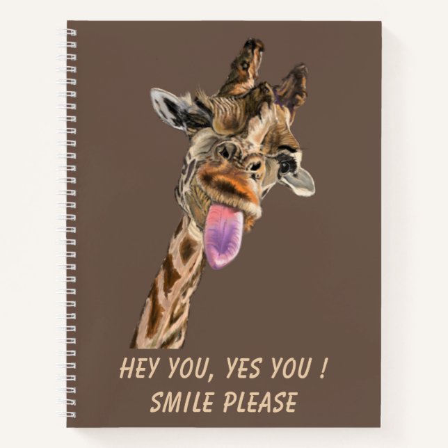 Carnet amusant avec Giraffe Joueuse - Texte person (Devant)
