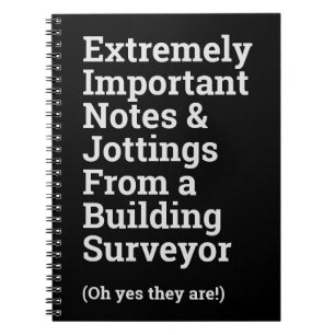 Carnet Amusant important Surveyeur du bâtiment