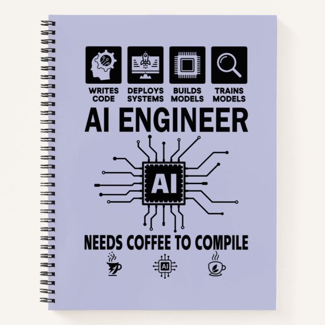 Carnet Amusant ingénieur en intelligence artificielle ama (Devant)