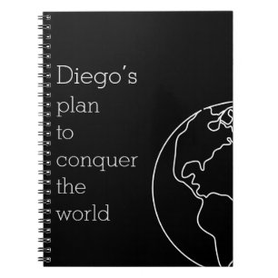 Carnet Amusant Joke mignon Black Spiral Notebook Pour Gar